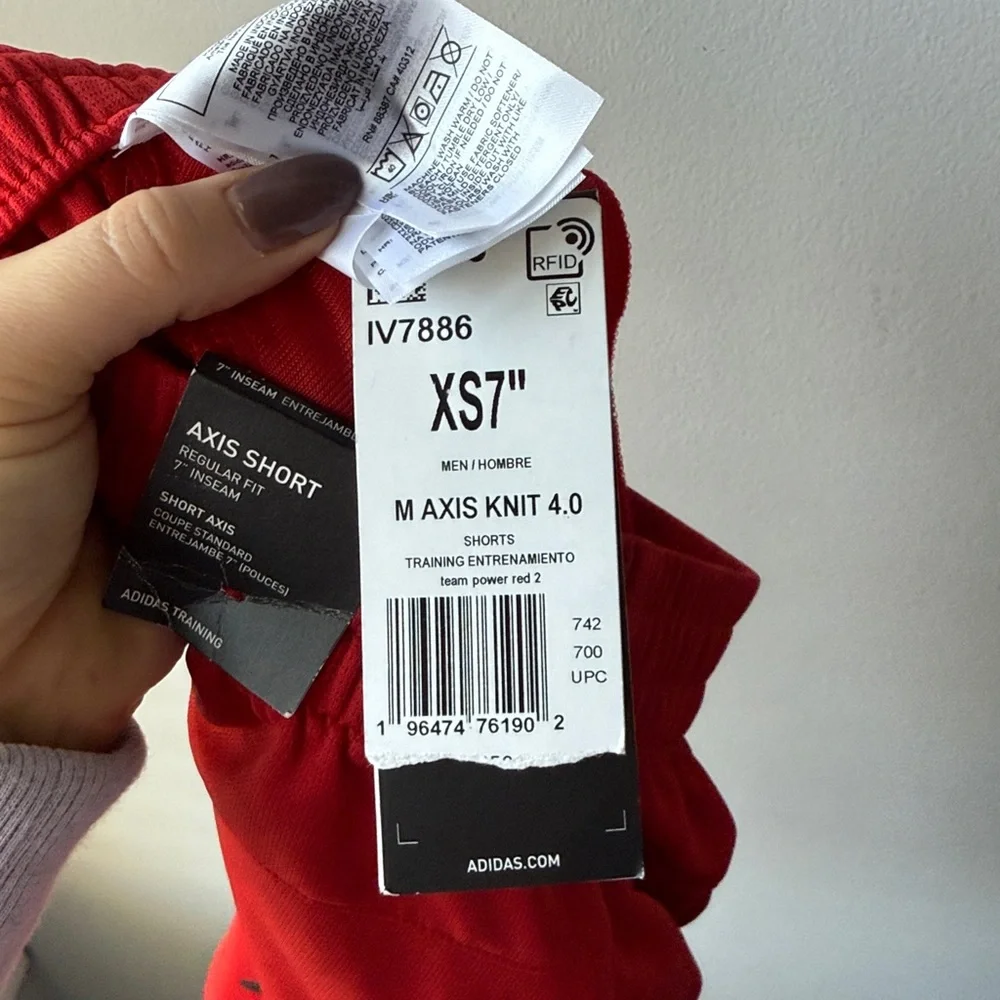 Adidas Men's Red Axis Shorts 7